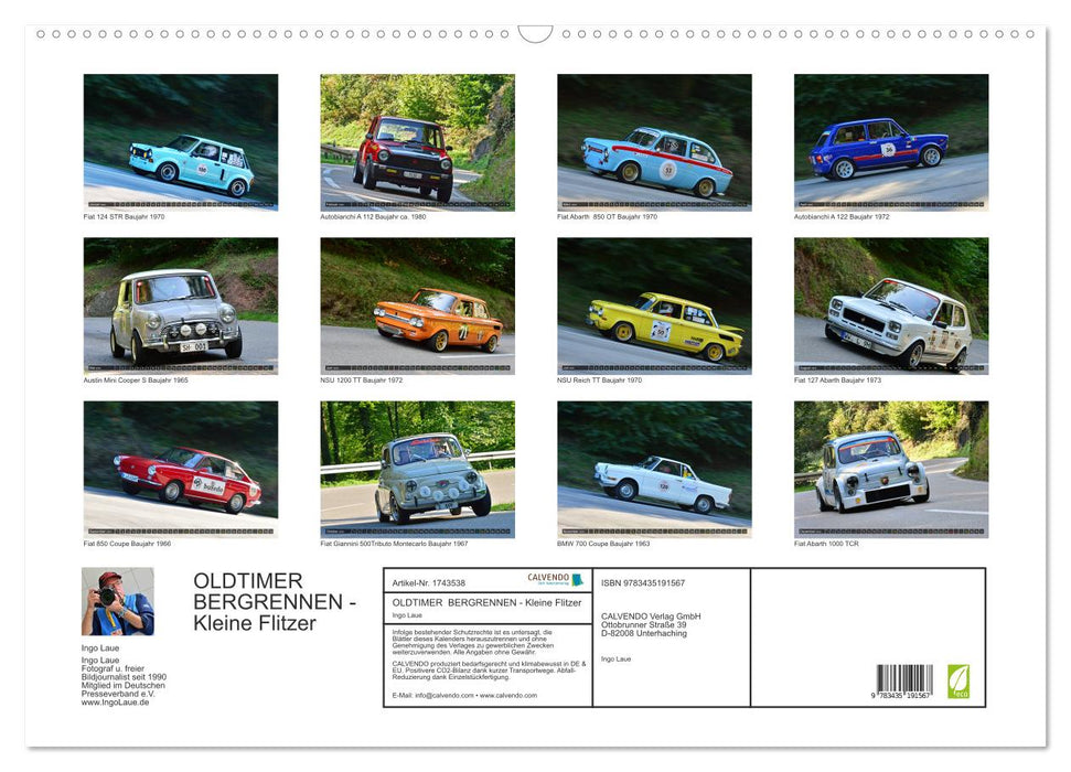 OLDTIMER BERGRENNEN - Kleine Flitzer (CALVENDO Wandkalender 2025)