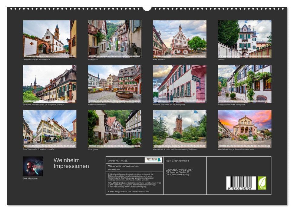 Weinheim Impressionen (CALVENDO Premium Wandkalender 2025)