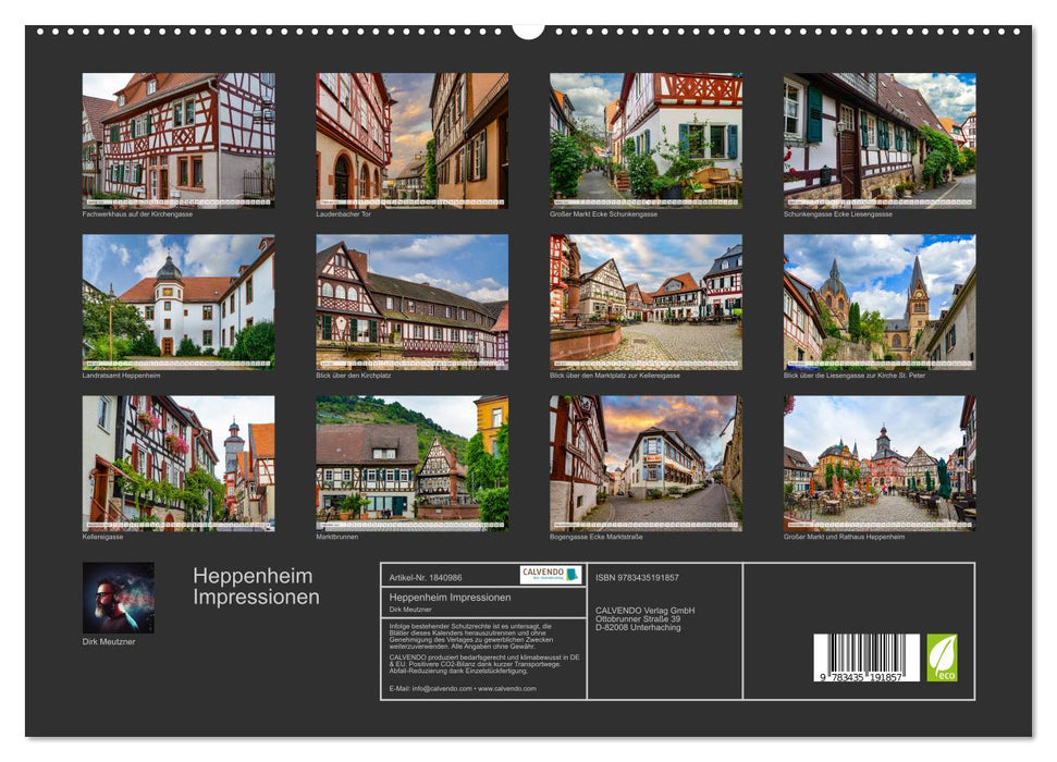 Heppenheim Impressionen (CALVENDO Premium Wandkalender 2025)