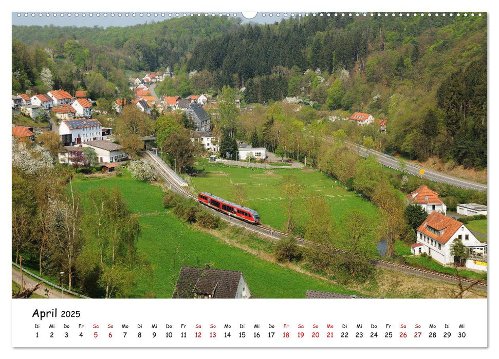 Hessische Nebenbahnen - Unterwegs in Nordhessen (CALVENDO Premium Wandkalender 2025)