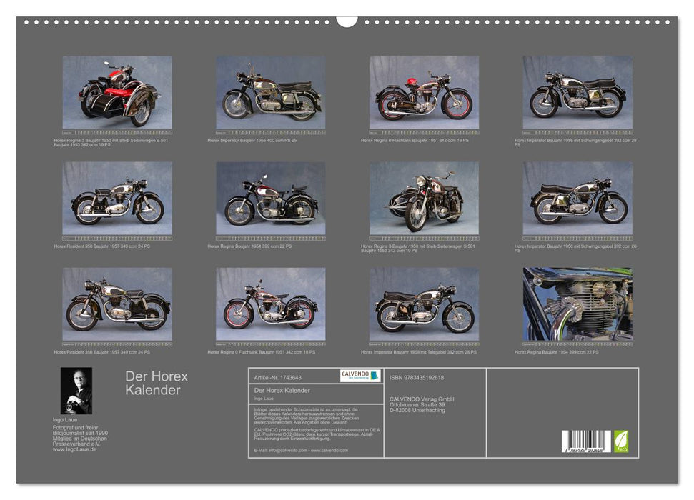 Der Horex Kalender (CALVENDO Wandkalender 2025)