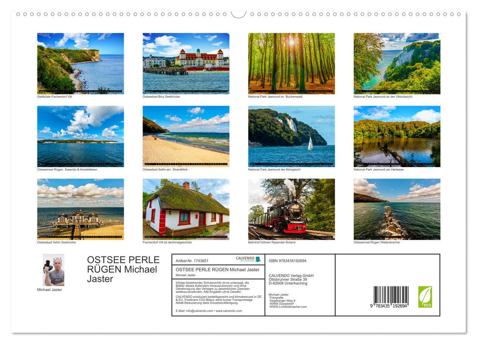 OSTSEE PERLE RÜGEN Michael Jaster (CALVENDO Premium Wandkalender 2025)