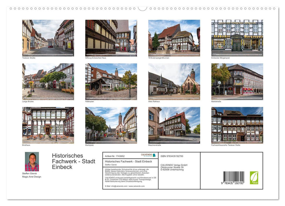 Historisches Fachwerk - Stadt Einbeck (CALVENDO Premium Wandkalender 2025)