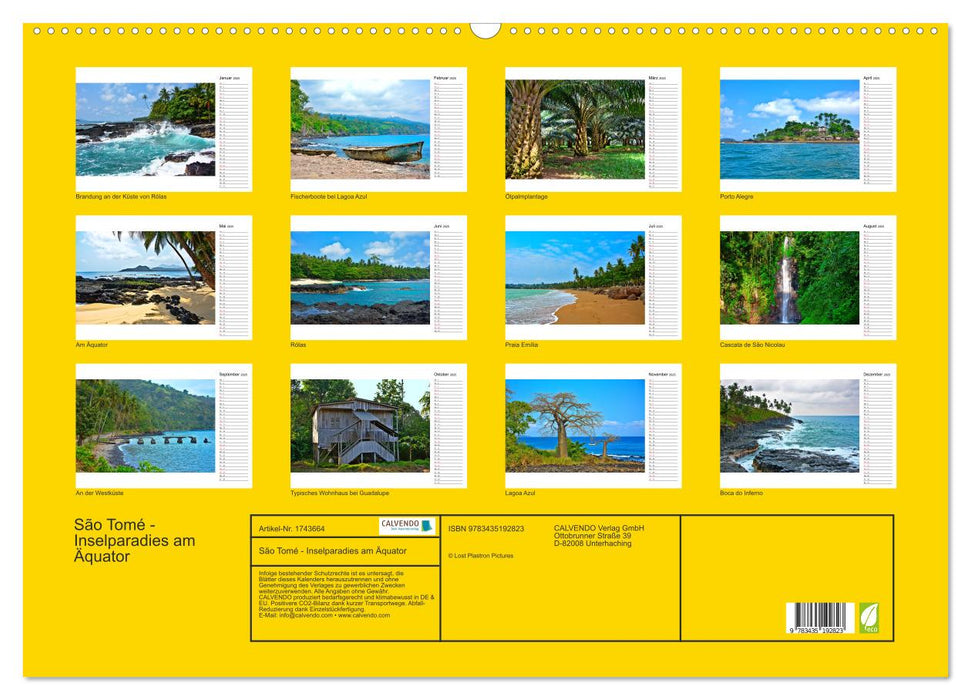São Tomé - Inselparadies am Äquator (CALVENDO Wandkalender 2025)