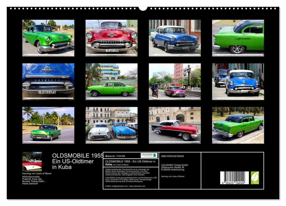 OLDSMOBILE 1955 - Ein US-Oldtimer in Kuba (CALVENDO Premium Wandkalender 2025)