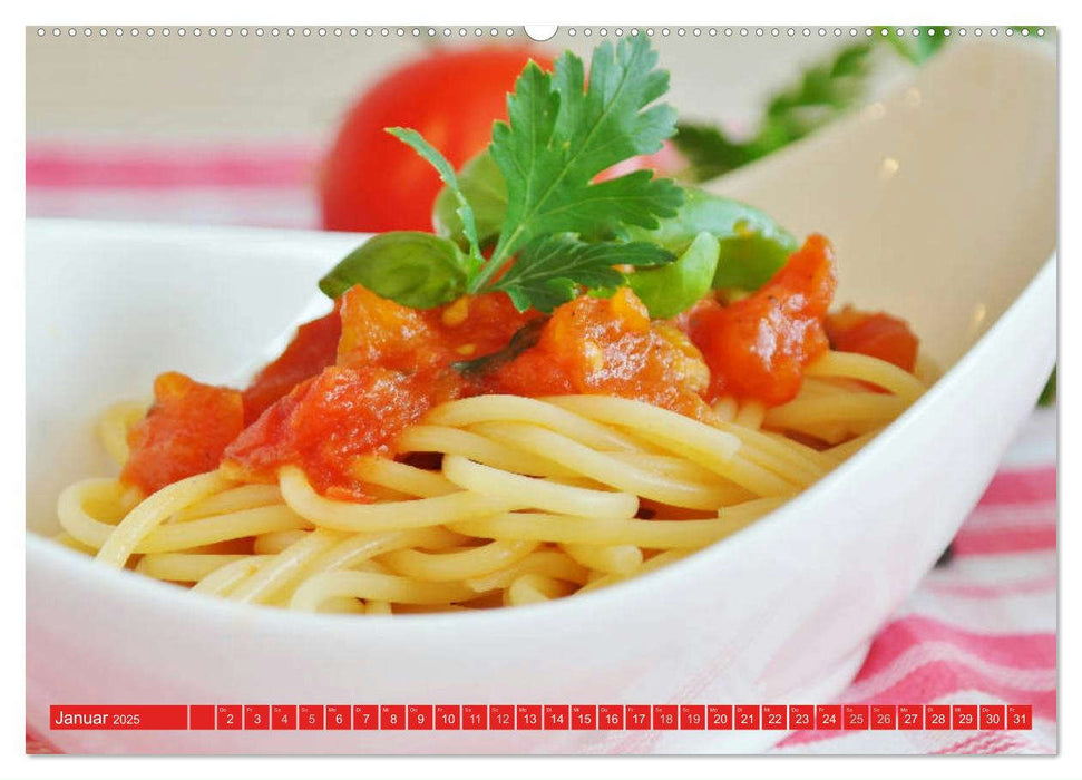 Pasta. Spaghetti und Co.: Exquisites aus der Nudelküche (CALVENDO Premium Wandkalender 2025)