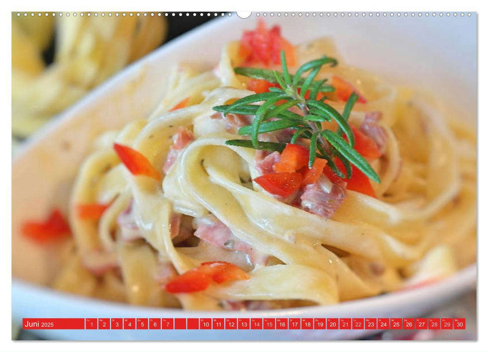 Pasta. Spaghetti und Co.: Exquisites aus der Nudelküche (CALVENDO Premium Wandkalender 2025)