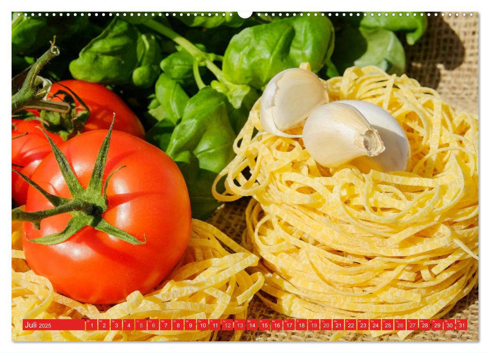 Pasta. Spaghetti und Co.: Exquisites aus der Nudelküche (CALVENDO Premium Wandkalender 2025)