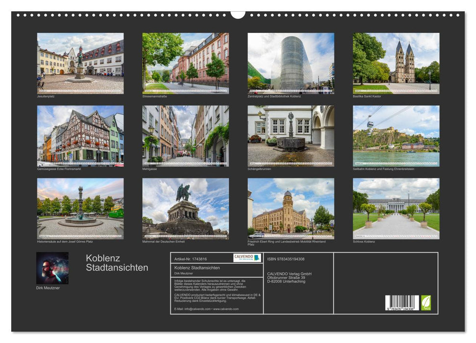 Koblenz Stadtansichten (CALVENDO Wandkalender 2025)