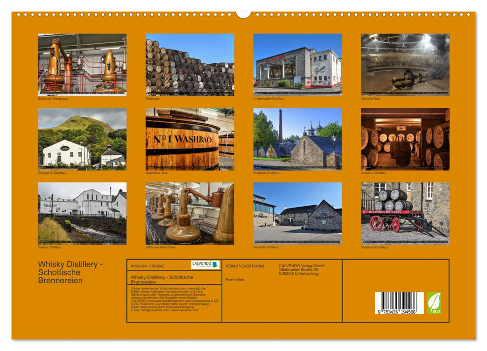 Whisky Distillery - Schottische Brennereien (CALVENDO Premium Wandkalender 2025)