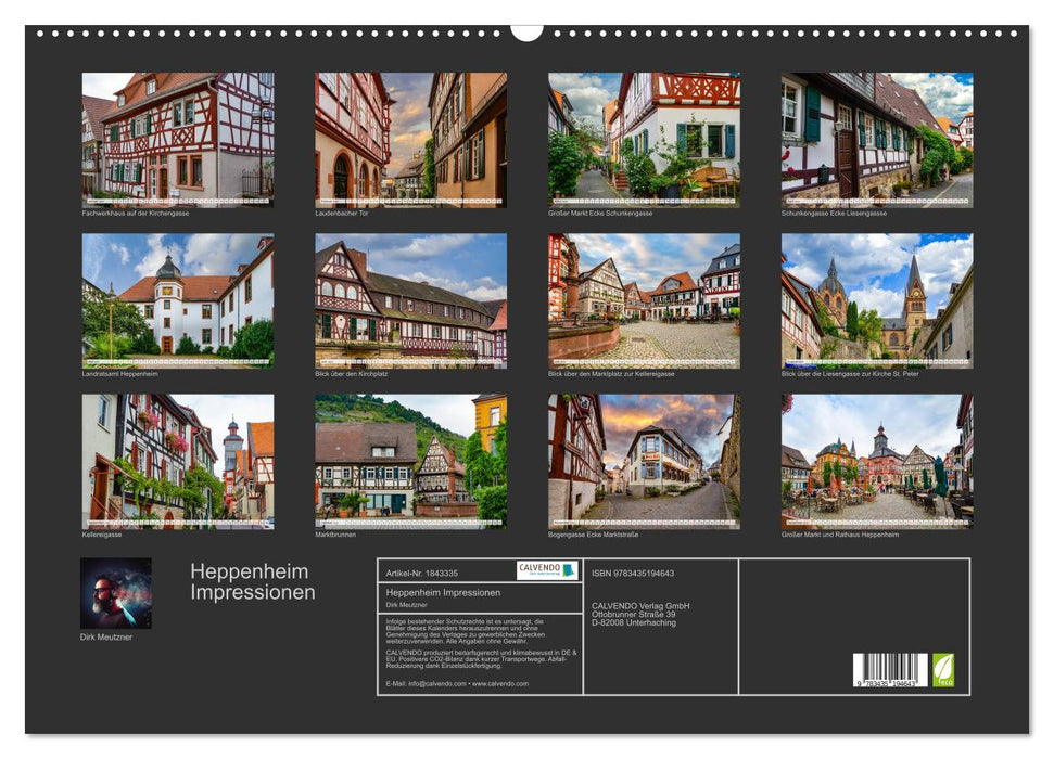 Heppenheim Impressionen (CALVENDO Wandkalender 2025)