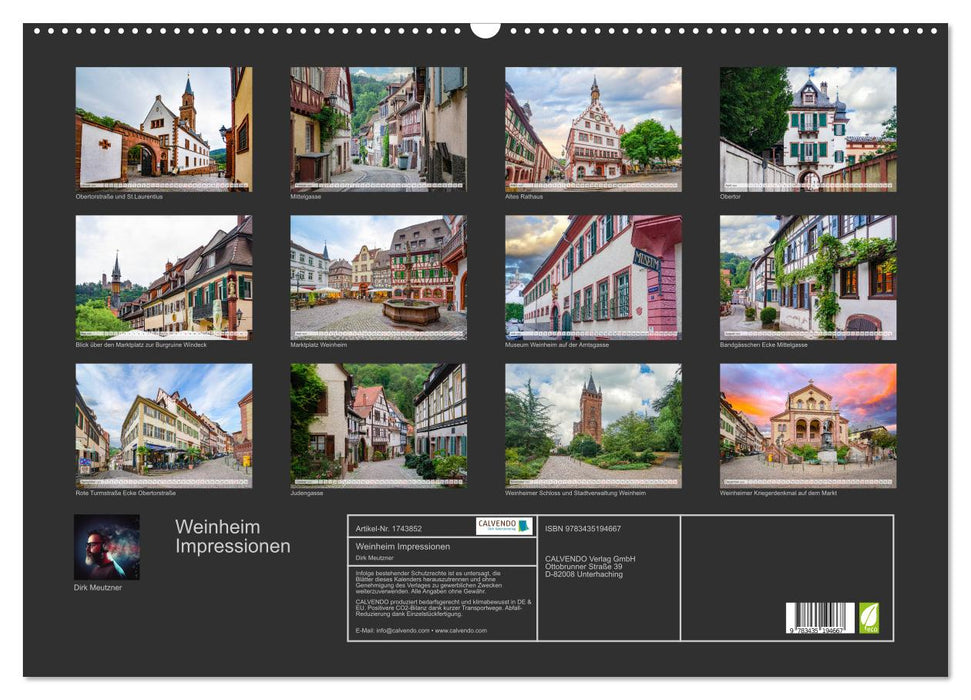 Weinheim Impressionen (CALVENDO Wandkalender 2025)