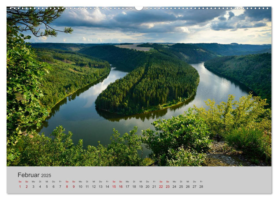 Die Saale Von Franken zur Elbe (CALVENDO Wandkalender 2025)