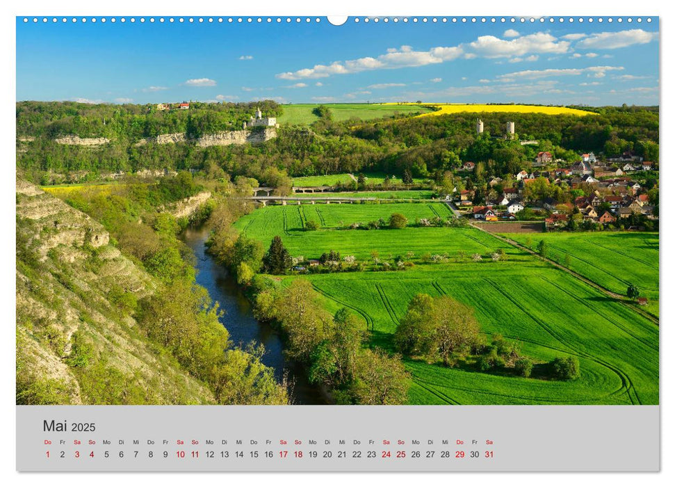 Die Saale Von Franken zur Elbe (CALVENDO Wandkalender 2025)