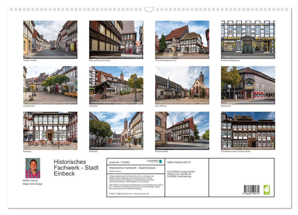 Historisches Fachwerk - Stadt Einbeck (CALVENDO Wandkalender 2025)