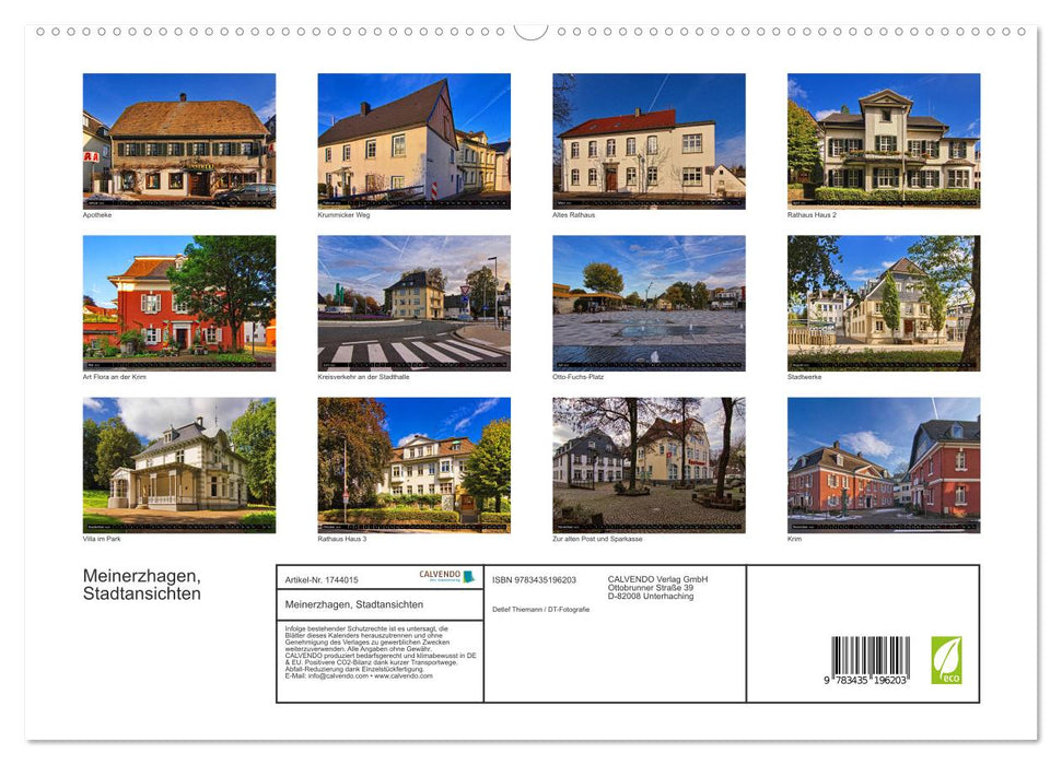 Meinerzhagen, Stadtansichten (CALVENDO Premium Wandkalender 2025)