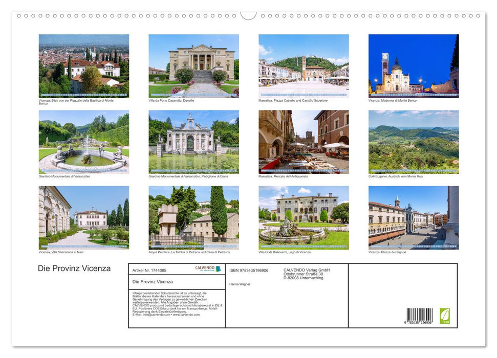 Die Provinz Vicenza (CALVENDO Wandkalender 2025)