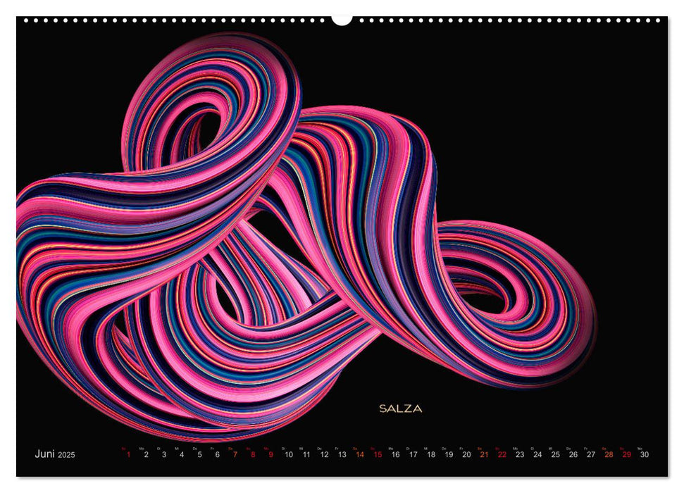 Farben Tanz Abstract Design (CALVENDO Premium Wandkalender 2025)