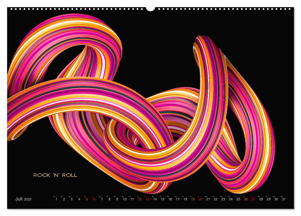 Farben Tanz Abstract Design (CALVENDO Premium Wandkalender 2025)