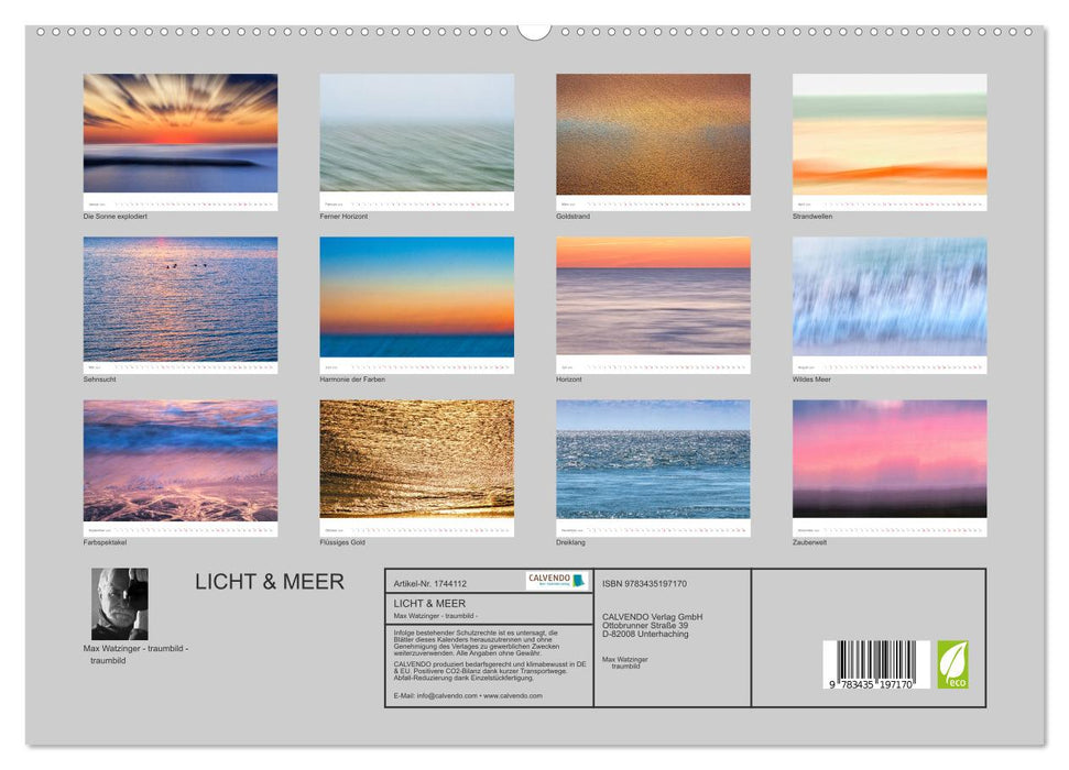 LICHT & MEER (CALVENDO Wandkalender 2025)