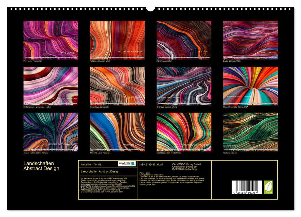 Landschaften Abstract Design (CALVENDO Premium Wandkalender 2025)