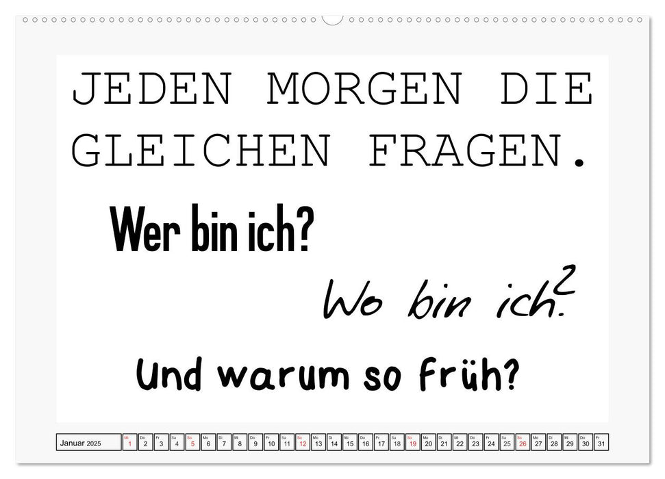 Typo-Kalender für das Büro. Sarkasmus und fiese Sprüche (CALVENDO Premium Wandkalender 2025)