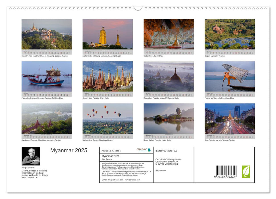 Myanmar 2025 (CALVENDO Premium Wandkalender 2025)