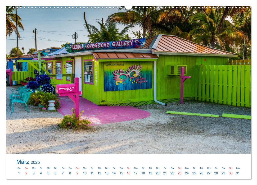 Matlacha - farbenfrohe Insel in Südwest-Florida (CALVENDO Premium Wandkalender 2025)