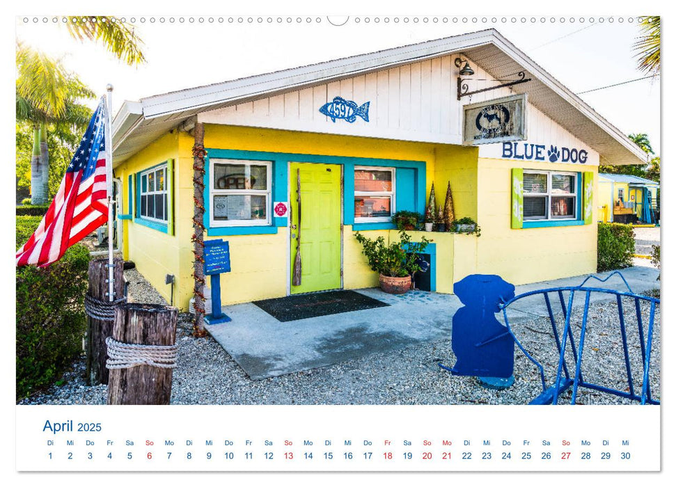 Matlacha - farbenfrohe Insel in Südwest-Florida (CALVENDO Premium Wandkalender 2025)