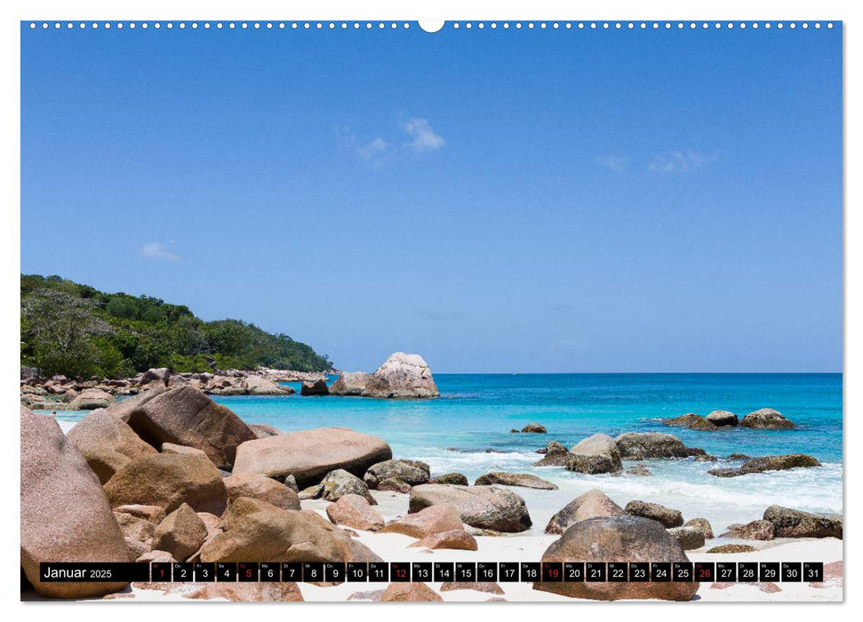 Seychellen. Sonneninseln - Mahé, La Digue, Praslin (CALVENDO Premium Wandkalender 2025)