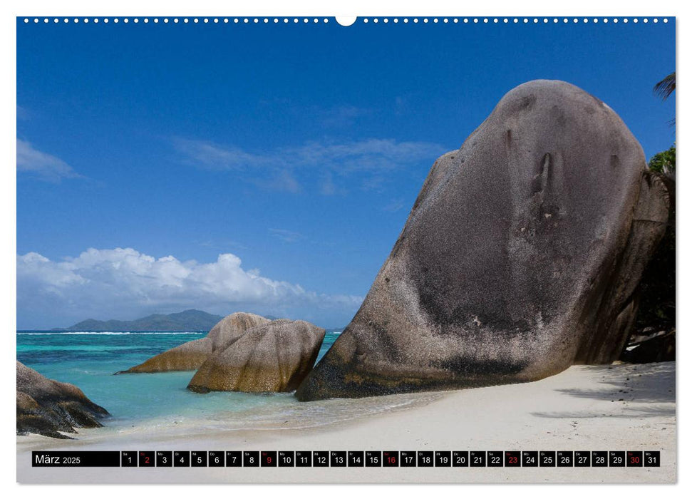 Seychellen. Sonneninseln - Mahé, La Digue, Praslin (CALVENDO Premium Wandkalender 2025)