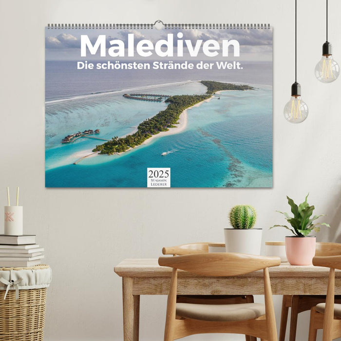 Malediven - Die schönsten Strände der Welt. (CALVENDO Wandkalender 2025)