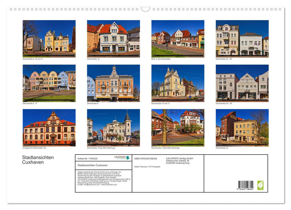 Stadtansichten Cuxhaven (CALVENDO Wandkalender 2025)