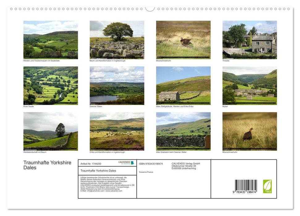 Traumhafte Yorkshire Dales (CALVENDO Premium Wandkalender 2025)