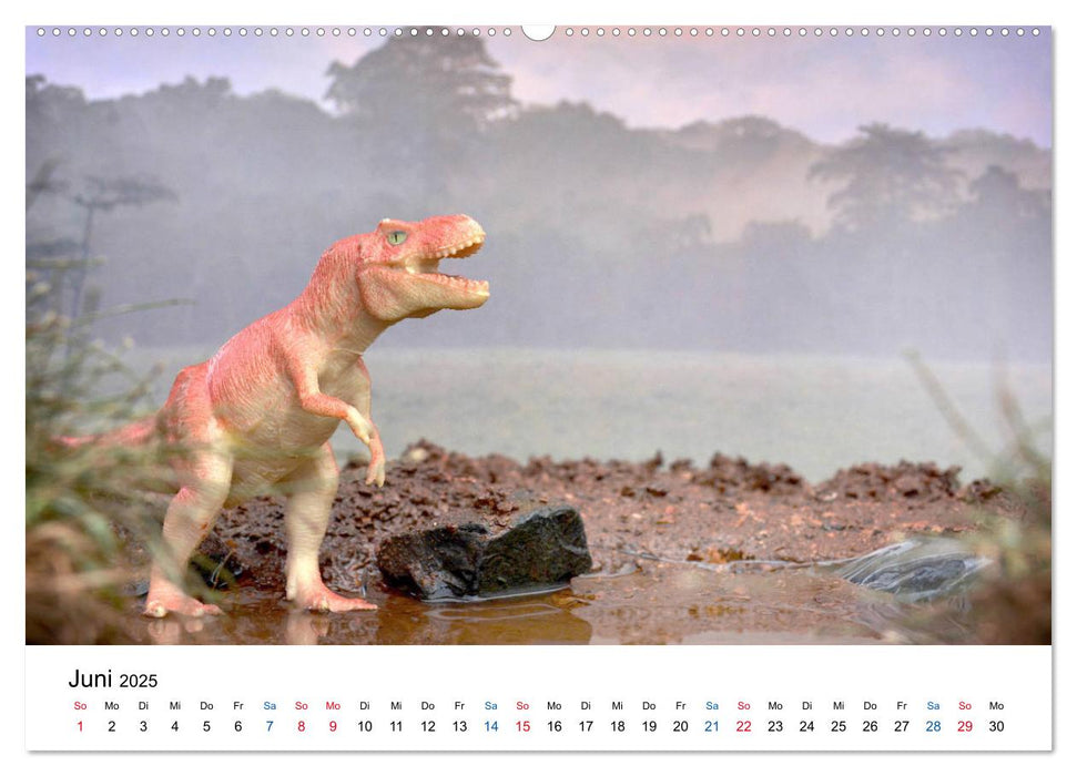 Faszination Urzeit - wenn Spielzeugdinos zum Leben erwachen (CALVENDO Wandkalender 2025)