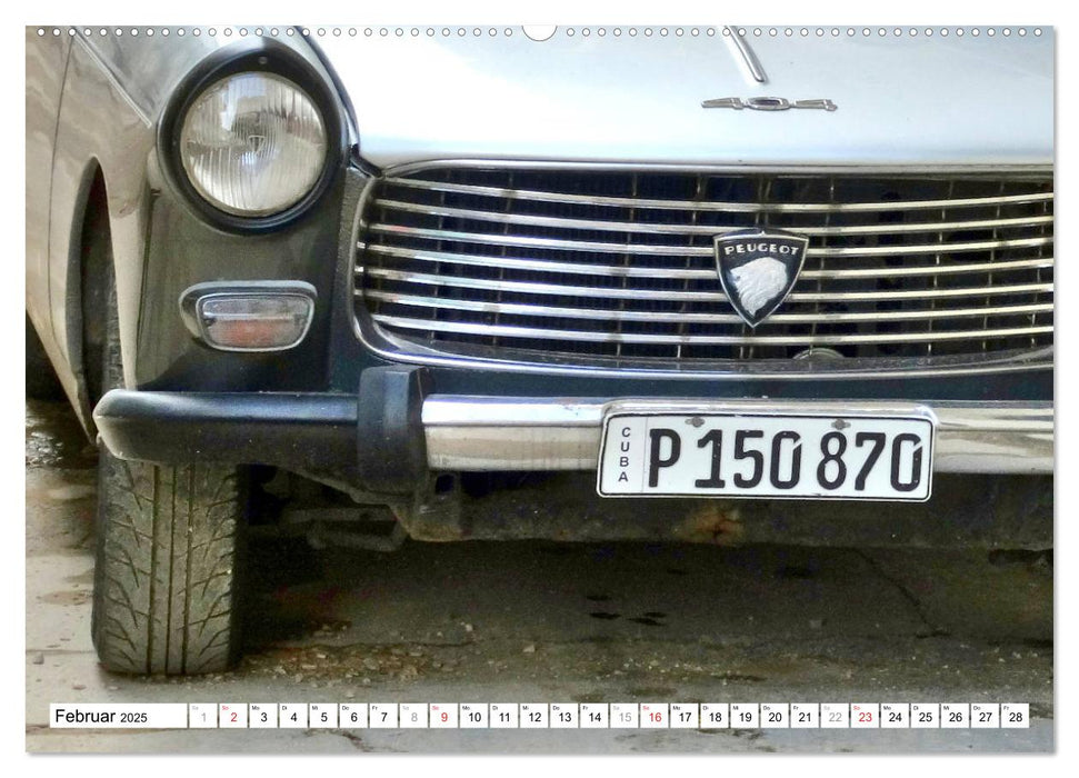 PEUGEOT 404 - Frankreichs Mercedes in Kuba (CALVENDO Premium Wandkalender 2025)