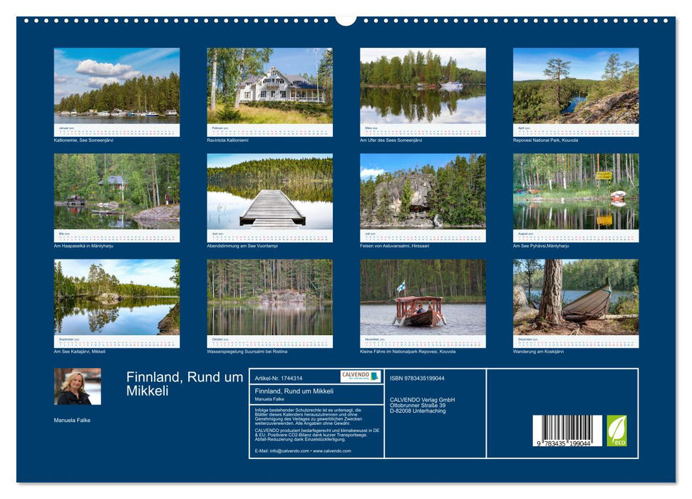 Finnland, Rund um Mikkeli (CALVENDO Wandkalender 2025)