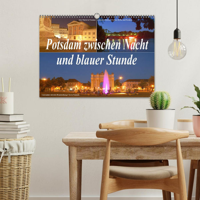 Potsdam zwischen Nacht und blauer Stunde (CALVENDO Wandkalender 2025)