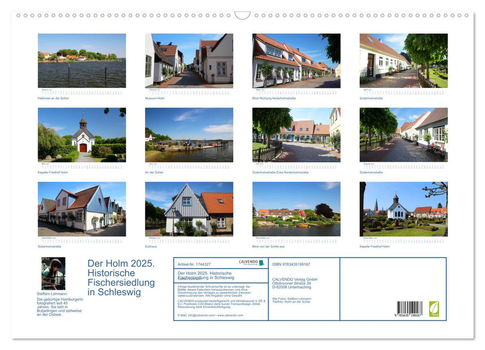 Der Holm 2025. Historische Fischersiedlung in Schleswig (CALVENDO Wandkalender 2025)