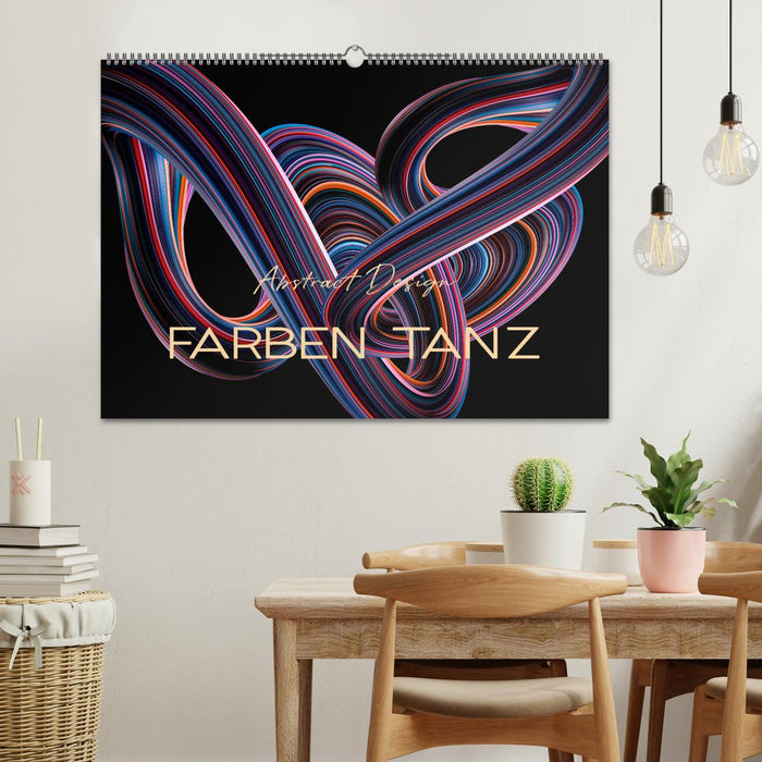 Farben Tanz Abstract Design (CALVENDO Wandkalender 2025)