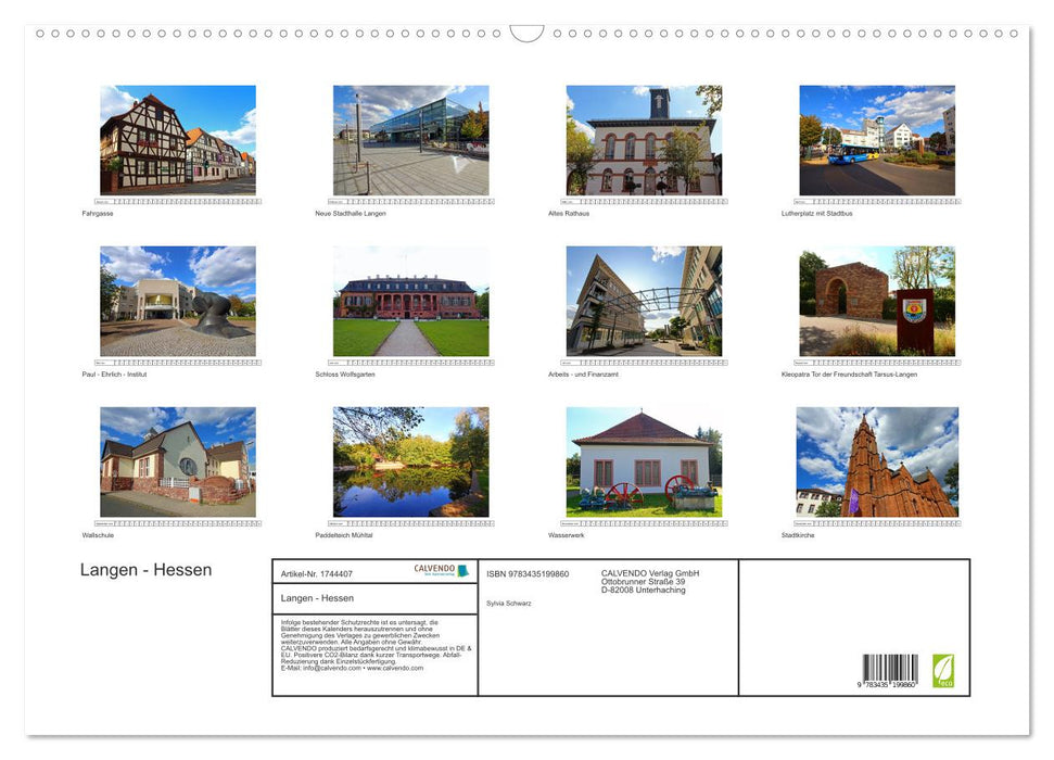 Langen - Hessen (CALVENDO Wandkalender 2025)
