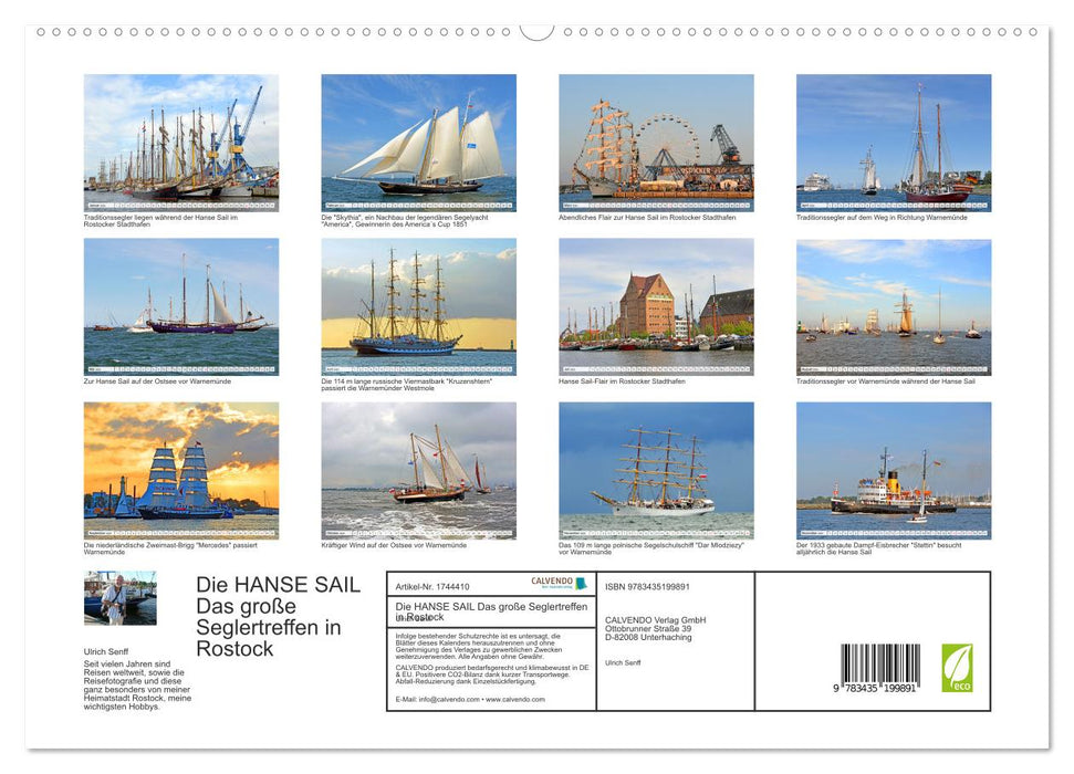 Die HANSE SAIL Das große Seglertreffen in Rostock (CALVENDO Premium Wandkalender 2025)