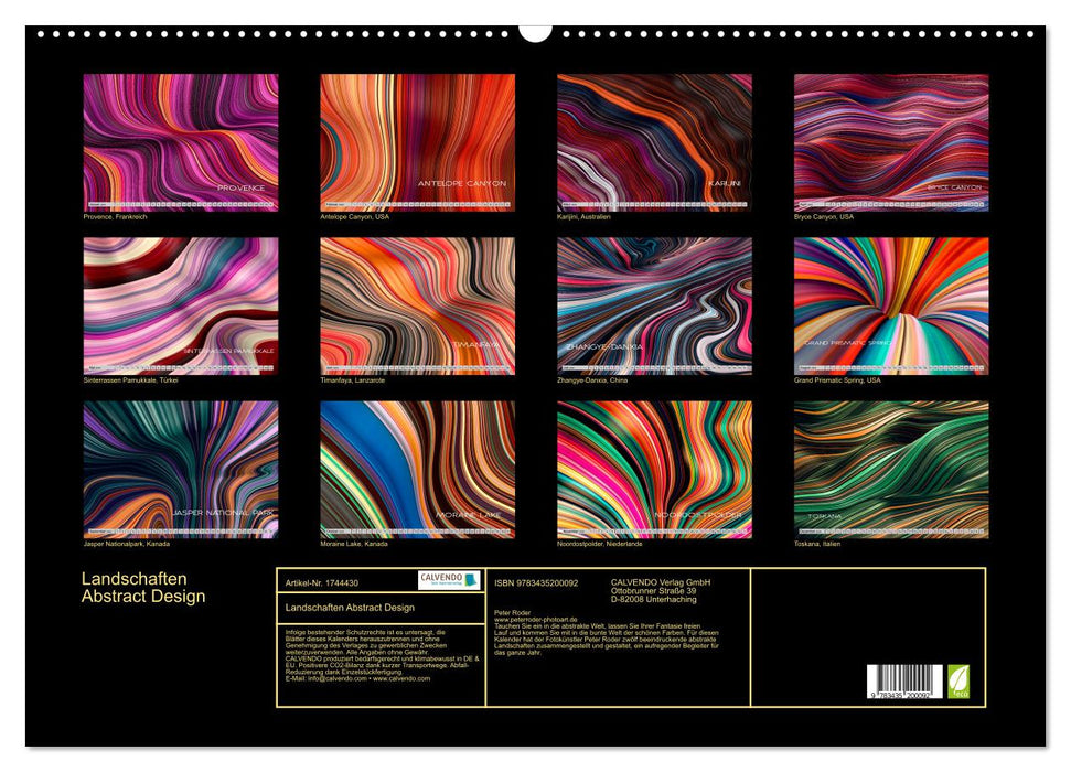 Landschaften Abstract Design (CALVENDO Wandkalender 2025)