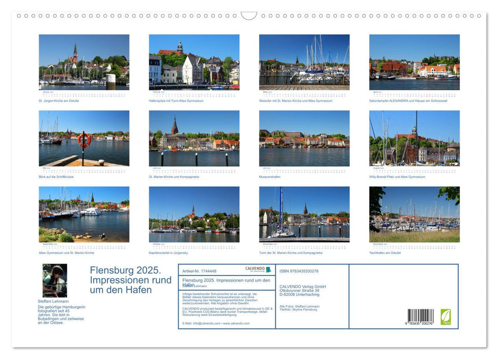 Flensburg 2025. Impressionen rund um den Hafen (CALVENDO Wandkalender 2025)