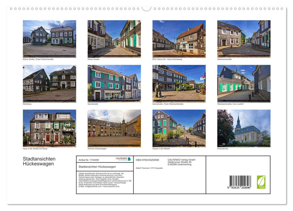 Stadtansichten Hückeswagen (CALVENDO Premium Wandkalender 2025)