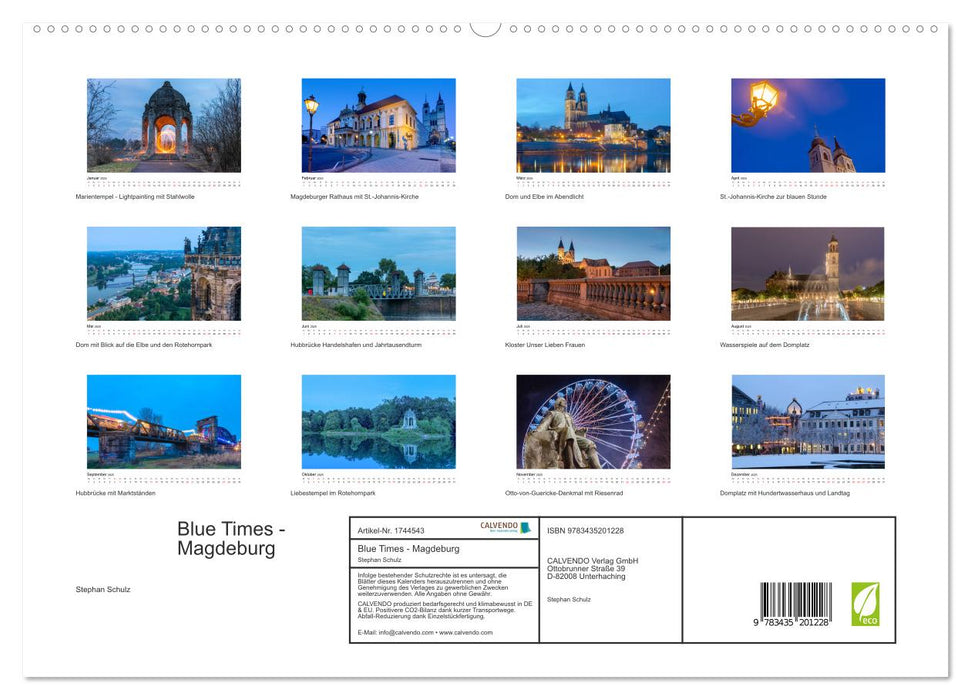 Blue Times - Magdeburg (CALVENDO Premium Wandkalender 2025)