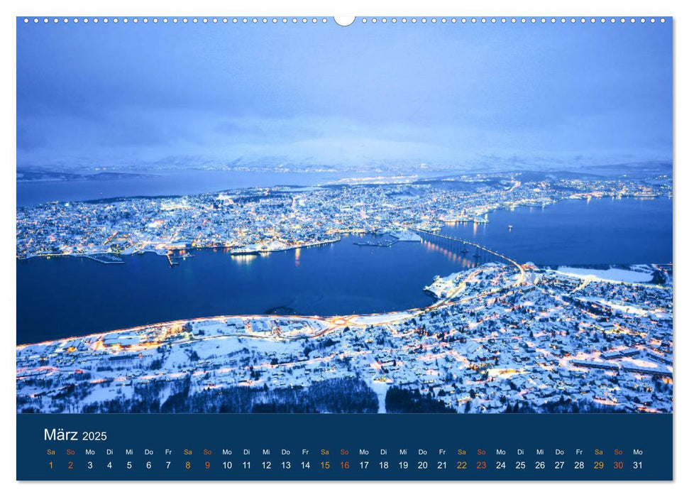 Tromsö, eisiges Nord-Norwegen (CALVENDO Premium Wandkalender 2025)