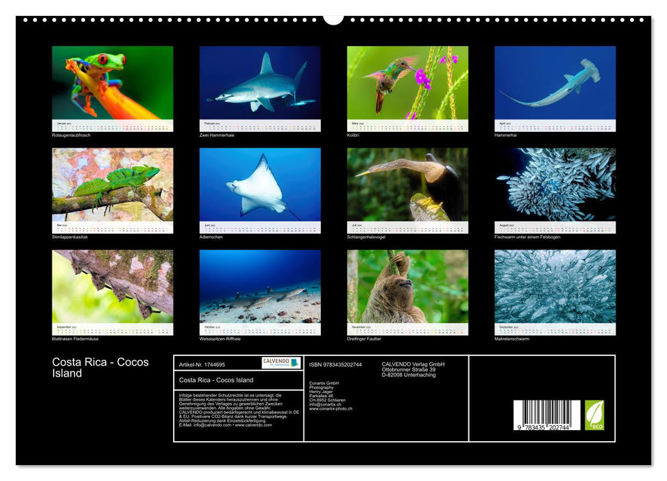 Costa Rica - Cocos Island (CALVENDO Premium Wandkalender 2025)