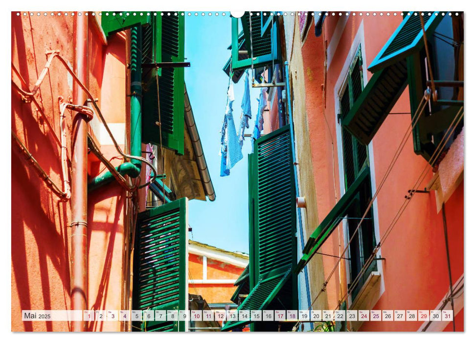 Cinque Terre - Fünf malerische Dörfer an der ligurischen Küste (CALVENDO Wandkalender 2025)