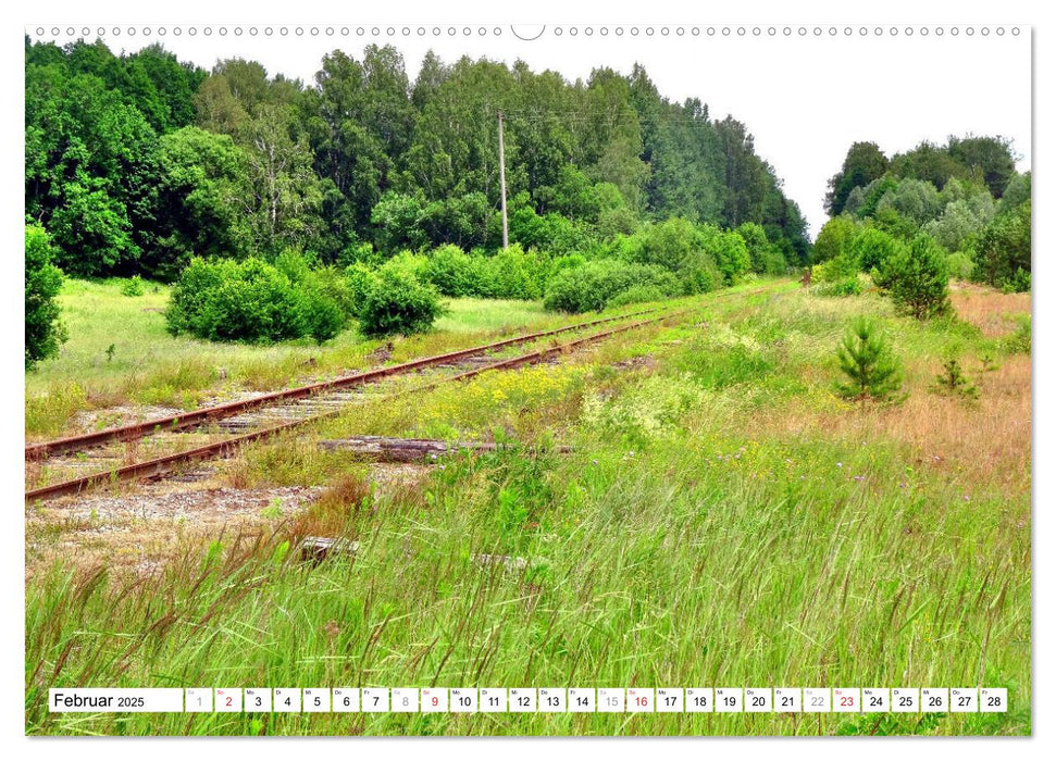 Schienen ins Nichts - Ein Stück ostpreußischer Eisenbahngeschichte (CALVENDO Premium Wandkalender 2025)